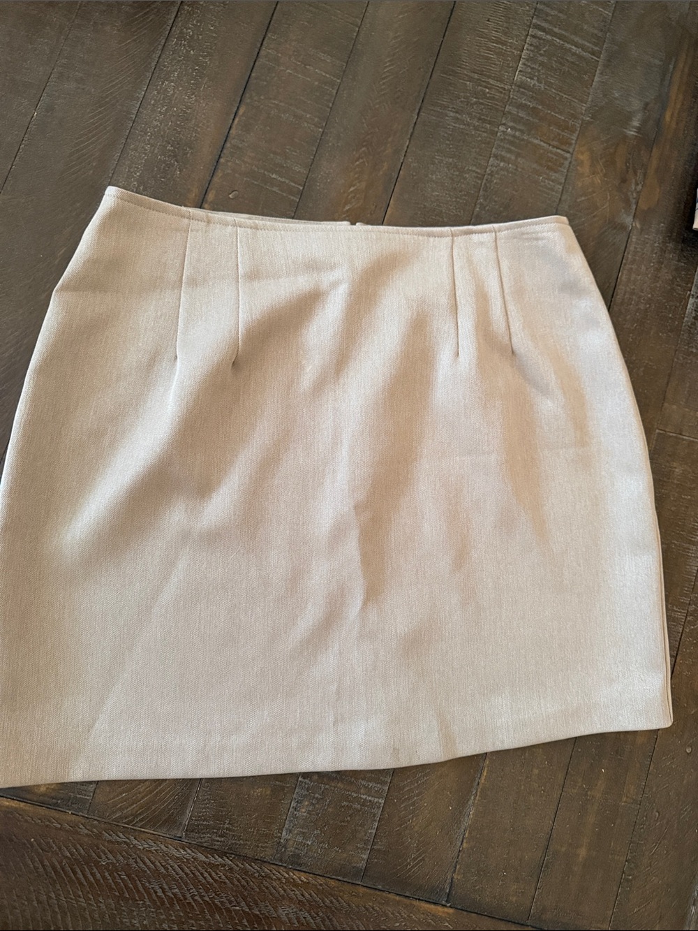 Star City Neutral Creamy Taupe  Mini Skirt
